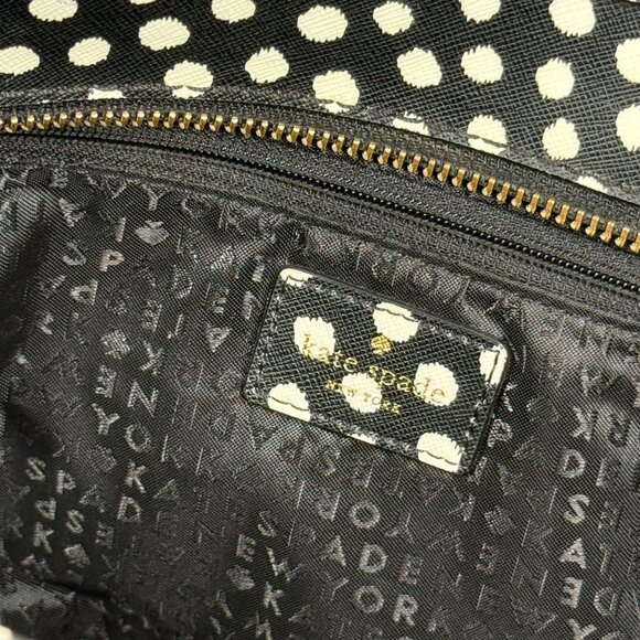 Kate Spade Laurel Way Dally Tote Bag Musicaldot Black White Small Shoulder Bag - Picture 12 of 12